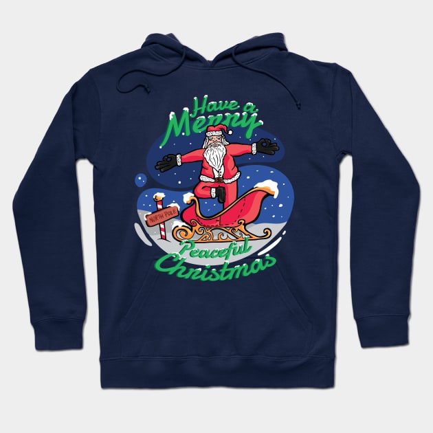 Yoga Santa Claus Hoodie by Safdesignx